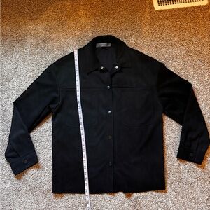 Primark Black Lightweight Faux Suede Shirt Jacket Shacket
